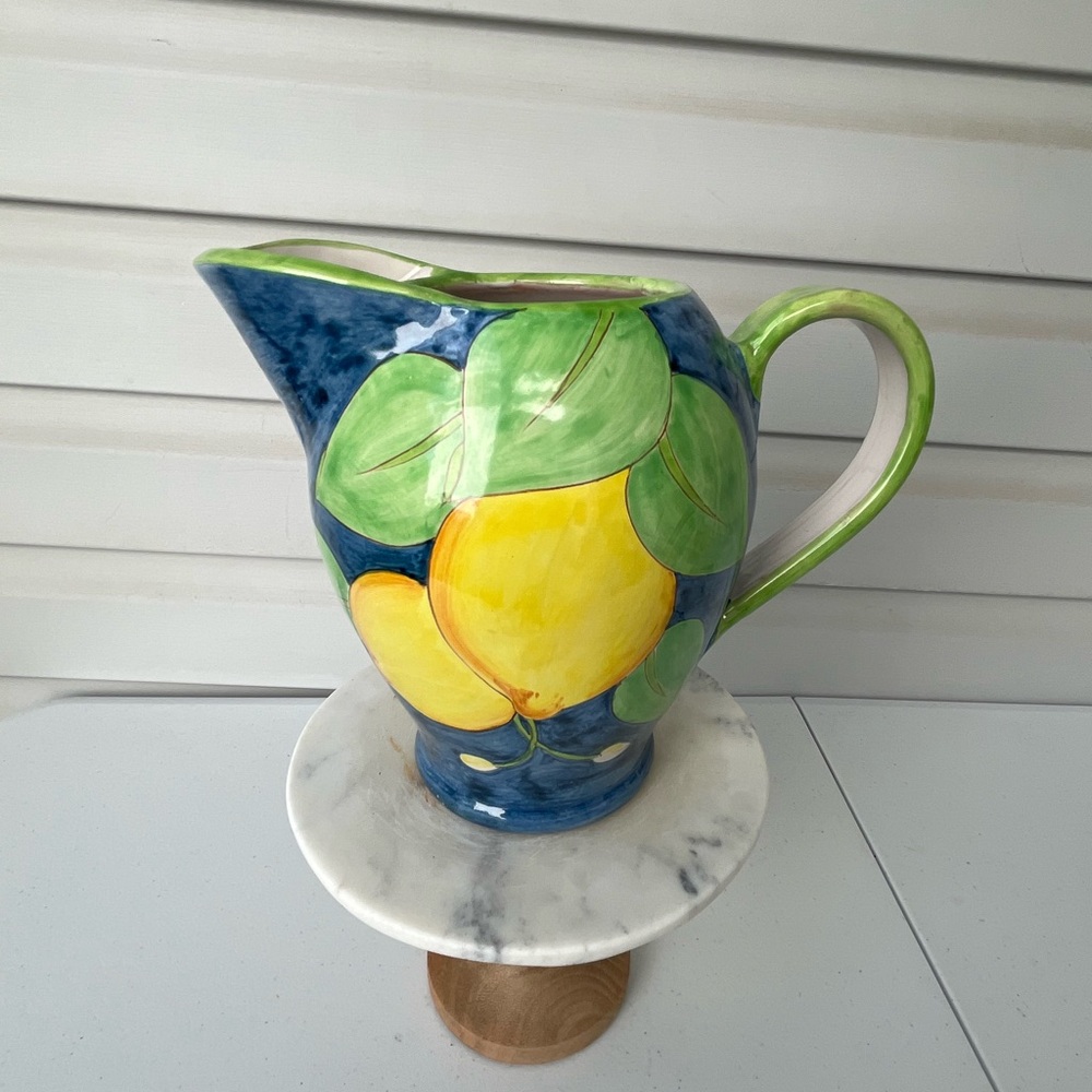 Amalfi 🍋 Lemons Hand Painted Pitcher Officina Ceramica Coesta d’Amalfi